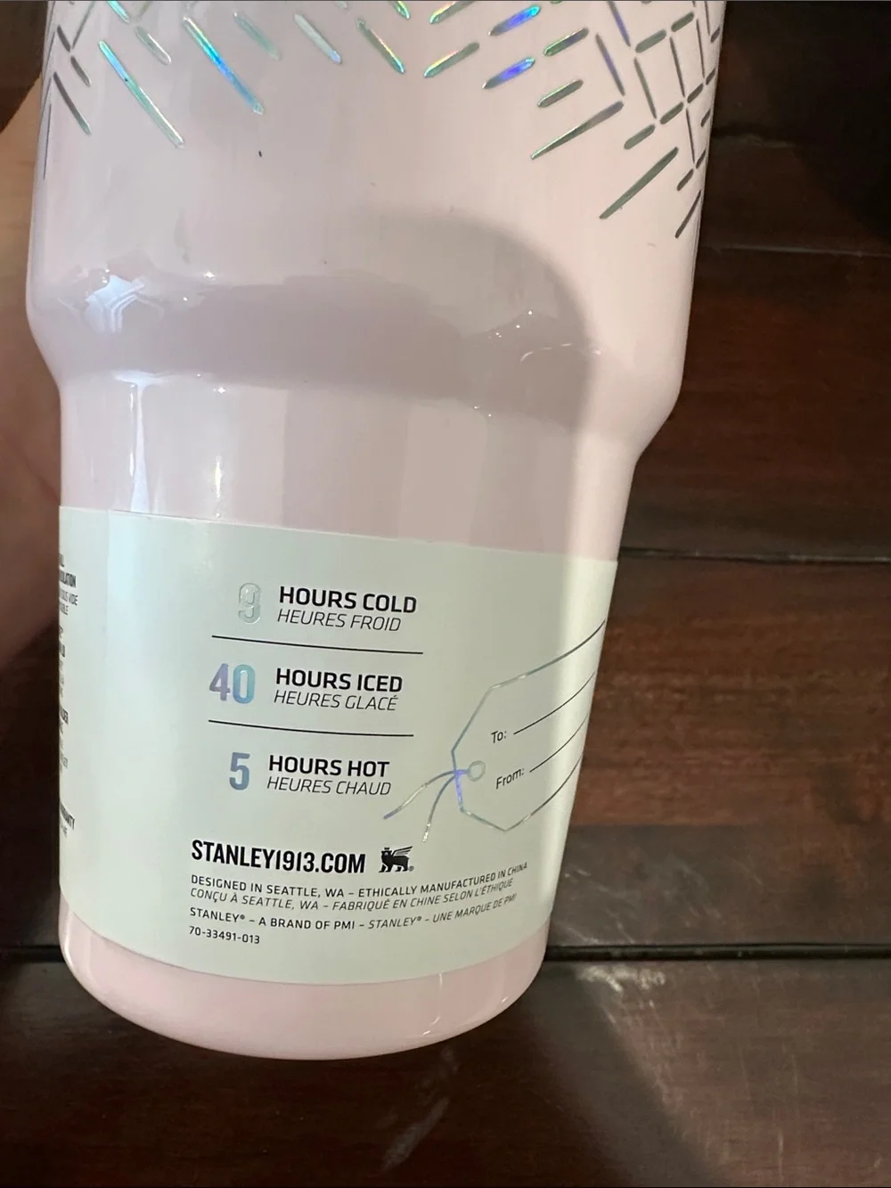 Stanley Light Pink Icicle Quencher H2.0 Tumbler with Handle and Straw